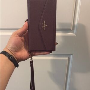 Kate Spade Plum Wristlet with Strap